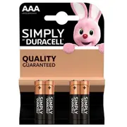 Duracell Baterijas Aaa Lr03 Alkaliskās Basic 4 baterijas / blisteris 1.5V  Dur-Ba-Lr03-Basic 5000394127326