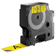 Dymo D1  Schriftband 45808 19Mmx7.0M Black-Gelb S0720880 5411313452182 96121010