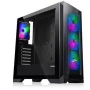 Evolveo Ptero Q2G, skříň Atx, 4X Argb ventilátor, čelníboční panel sklo, černá  Pteroq2G-Bk 8595683205740