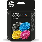 Hp Original 308 2Er Pack Druckerpatrone 3-Farbig C/M/Y 6L6S6Ue Instant Ink  0196786390135
