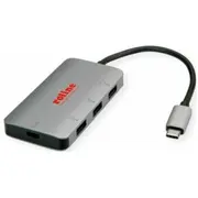 Usb centrmezgls Roline 3.2 Gen 1, 3-Portu, Type-C savienojuma kabelis PdDati  14.02.5038 7630049611788