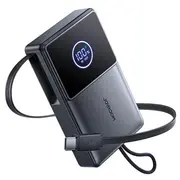 Joyroom Power Bank ar digitālo displeju, CUU, Pd 22.5W, 10000 mAh iebūvētu izvelkamu Type-C kabeli 0.7M Black Jr-Pr1  Jr-Pr1-Blk 6956116765002