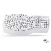 Bezvadu ergonomiska dalīta tastatūra Perixx Periboard-612W De, white  57151D 4049571002729