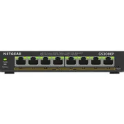 Netgear Gs308Ep Poe Switch 8 Port Gigabit Ethernet Lan 62W Plus Managed Netzwerk mit Igmp Snooping, Qos, Vlan, lüfterloses Metallgehäuse  Gs308Ep-100Pes 0606449153040
