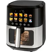 Proficook Heißluftfritteuse Pc-Fr 1286 H Black/Edelstahl, 1.700 Watt, Korb 6,5 Liter, mit Sichtfenster  501286 4006160128611