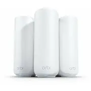 Netgear Orbi 370-Serie Dualband Wifi 7 Mesh-Netzwerksystem für Häuser/Wohnungen Rbe373 Wlan-Router  2 Repeater, Sicherheitsfunktionen, 3,6 Gbit/S, Abdeckung 360 m2, 70 Geräte, 2,5G Internet, Be3600 Rbe373-100Eus 0606449172546