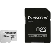 Sd microSD Card 128Gb Transcend Sdxc Usd300S-A w/Adapter  Ts128Gusd300S-A 0760557842095