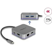 Delock Dockingstation Usb Typ-C Mobilgeräte 4K Hdmi/Hub/Lan/  87742 4043619877423 84718000