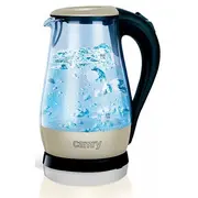 Tējkanna Camry  Cr 1251 Standard kettle, Glass, Glass/Black, 2000 W, 360 rotational base, 1.7 L 1251W 5908256836815