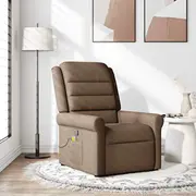 vidaXL Saliekams masāžas krēsls, Brown, ar auduma apdari  4015650 8721158336569