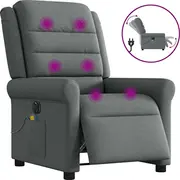 vidaXL Elektriska masāžas krēsls, tumši pelēks, audums  3303305 8721102962875