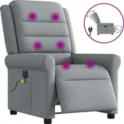 vidaXL Elektriska masāžas krēsls, gaiši pelēks, audums  3303304 8721102962868