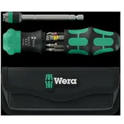 Wera Kraftform Kompakt 26 Ra-R mit Tasche Black/Grün, 6-Teilig, 1/4, Ratschenfunktion und Rapidaptor Schnellwechselfutter  05051516001 4013288234025