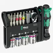 Wera Tool-Check Modular Imperial 1 Black/Grün, 21-Teilig, zöllig, inkl. 1/4 Bit-Ratsche  05049001001 4013288234674
