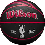 Wilson Nba Team City Collector Chicago Bulls Iekštelpu/Ārtelpu bumba Wz4024105Xb Black 7  097512728485
