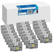20X GG etiķešu lente 9Mm x 8M melna-balti saderīga ar Brother Tze-221  Rl-B-T221P-Bk/Wt20Packs 6942383177099