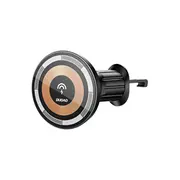 Auto turētājs Dudao magnētisks ar Magsafe indukcijas lādētāju 15W F12Max ventilācijas režģim - black  6973687248000