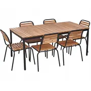 Āra mēbeļu komplekts 6 personām Vallese Akācijas koks Brown  523749 Bel 4255664885333