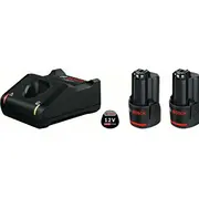 Bosch Powertools Pro Starter-Set 12V 2X Gba 2.0Ah  Gal 12V-40 Professional Black, Akku Ladegerät 1600A019R8 3165140968188