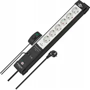 Brennenstuhl Premium-Line 6Fach sw/liGray De  1951560102 4007123679102 85444290