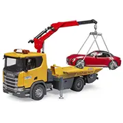 Bruder Scania Super 560R Abschlepp-Lkw mit Light  Sound Modul und Roadster 03552 4001702035525
