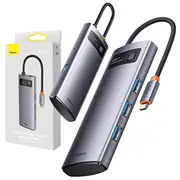 Citas preces Baseus  Hub 4In1 Metal Gleam Series, Usb-C to 4X Usb 3.0 Wkwg070013 6932172608637