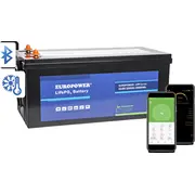 Europower Akumulator Lifepo4 serii Lfp 12,8V 200Ah Bluetooth, heating mat Żywotność 2000 cykli  Lfp/12/200/E/B/Ht