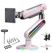 F6-Xj Sakura Pink Rgb apgaismojums Spēļu stiprs galda turētājs lieliem monitoriem 32-60 collas  6943223116940