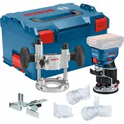 Bosch Powertools Akku-Kantenfräse Gkf 18V-8 Professional solo  Taucheinheit Blau/Black, ohne Akku und Ladegerät, in L-Boxx 06016C2003 4059952661728
