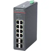 Hikvision Ds-3T1512Hp-Si-8P4Fkit75W łącza sieciowe Zarządzany Gigabit Ethernet 10/100/1000 Obsługa Poe Black  6936422147723