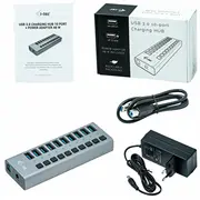 Hub Usb3.0 z ładowaniem, 10 portów  U3Chargehub10 8595611702945 Nuitcus10000001