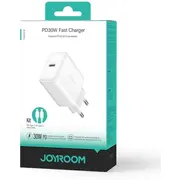 Joyroom Travel Charger Type-C. Pd 30W, Sfc, Pps, with Type-C to cable 1M, White Jr-Tcf24  6956116724801