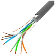 Kabel Lan Ftp 100Mb/S 305M drut cca szary  Lcf5-10Cc-0305-S 5901969414066 Aklagks5Ftp0002