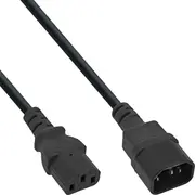 Barošanas kabelis Inline 35Er Bulk-Pack  Pagarinātājs dzesēšanas ierīcēm, C13 uz C14, Black, 1,8M B-16632 4043718290055