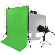 Webkamera Hp Steelplay Pro Hd Streamers 4 vienā komplektā Mikrofons  Zaļais fons Statīvi Eiaut000051 3760210990986