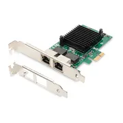 Karta sieciowa przewodowa Pci Express 2X Rj45 Gigabit 10/100/1000Mbps Low Profile  Dn-10132 4016032463139 Ksidiipci0006