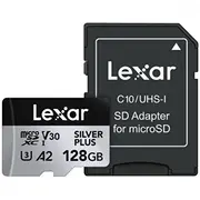 Lexar 128Gb microSDXC Professional Silver Plus Uhs-I A2 V30 U3 4K  Lmssipl128G-Bnang 843367135332 Rf-Sdmic-Lxe-066