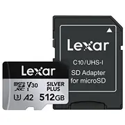 Lexar 512Gb microSDXC Professional Silver Plus Uhs-I A2 V30 U3 4K  Lmssipl512G-Bnang 30843367135357