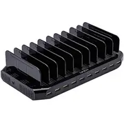 Lindy 10 Port Usb-Ladestation, 10X Usb-A Black, gleichzeitiges Laden von bis zu Tablets / Smartphones  73309 4002888733090