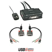 Lindy Kvm Switch 2 Port Dvi-D Single Link Usb 2.0 Audio  42341 4002888423410 85176200