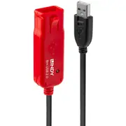 Lindy Usb 2.0 Aktivverlängerungskabel Pro, Usb-A Stecker  Buchse Black/Rot, 8 Meter 42780 4002888427807