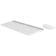 Logitech Mk470 Slim Combo - kabelloses Tastatur-Maus-Set Standard Rf Wireless Qwerty Silber Weiß Maus enthalten 920-009201  5099206086579 995259829