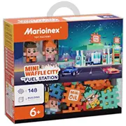 Marioinex Mini vafeļu pilsētas būvniecības klucīši degvielas uzpildes stacija, 148 gab.  5903033906996 Klomnekon0006