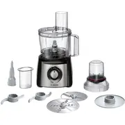 Mikseri un blenderi Bosch  Food Processor Mcm3401M Black/Stainless steel, 800 W, Number of speeds 2, 2.3 L, Blender, Meat mincer 4242002853369