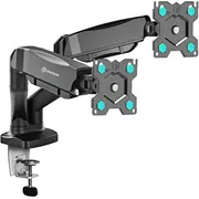 Onkron Divējāds gāzes galda stiprinājums 13 līdz 32 Led monitoriem 8 kg, melns  G160-B 4603726156837