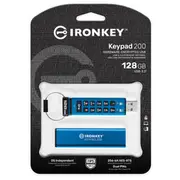 Kingston 128 Gb Ironkey Keypad 200 Verschlüsselter Usb-Stick Metall Usb 3.2 Gen1  Ikkp200/128Gb 0740617330069