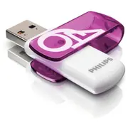 Philips Usb 2.0 Flash Drive Vivid Edition Violeta 64Gb  Fm64Fd05B 8719274667049