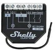 Shelly Qubino Wave 2Pm Viedais slēdzis Black  3800235269015 Indsl2Urw0033