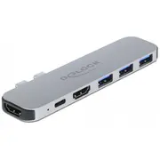 Delock Dockingstation für Macbook Gray, Dual Hdmi, Power Delivery  87753 4043619877539