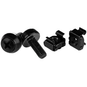 Startech Zestaw śrubki M6 x 12Mm/Podkładki/Nakrętki - 50Kpl. Czarne Cabscrewm6B  0065030862080